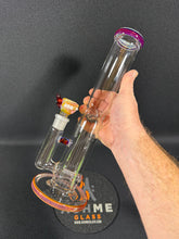 Load image into Gallery viewer, 40hole 14” tall 18mm Amber Purple collab with leviathan
