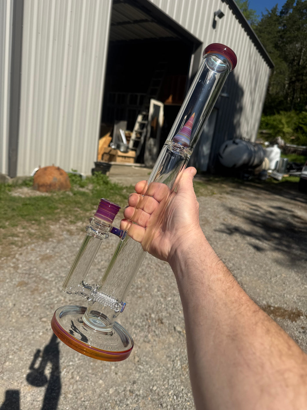 120hole full accent Amber purple with splash spike