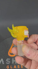 Load and play video in Gallery viewer, 18mm Yellow Crayon monster 4hole slide
