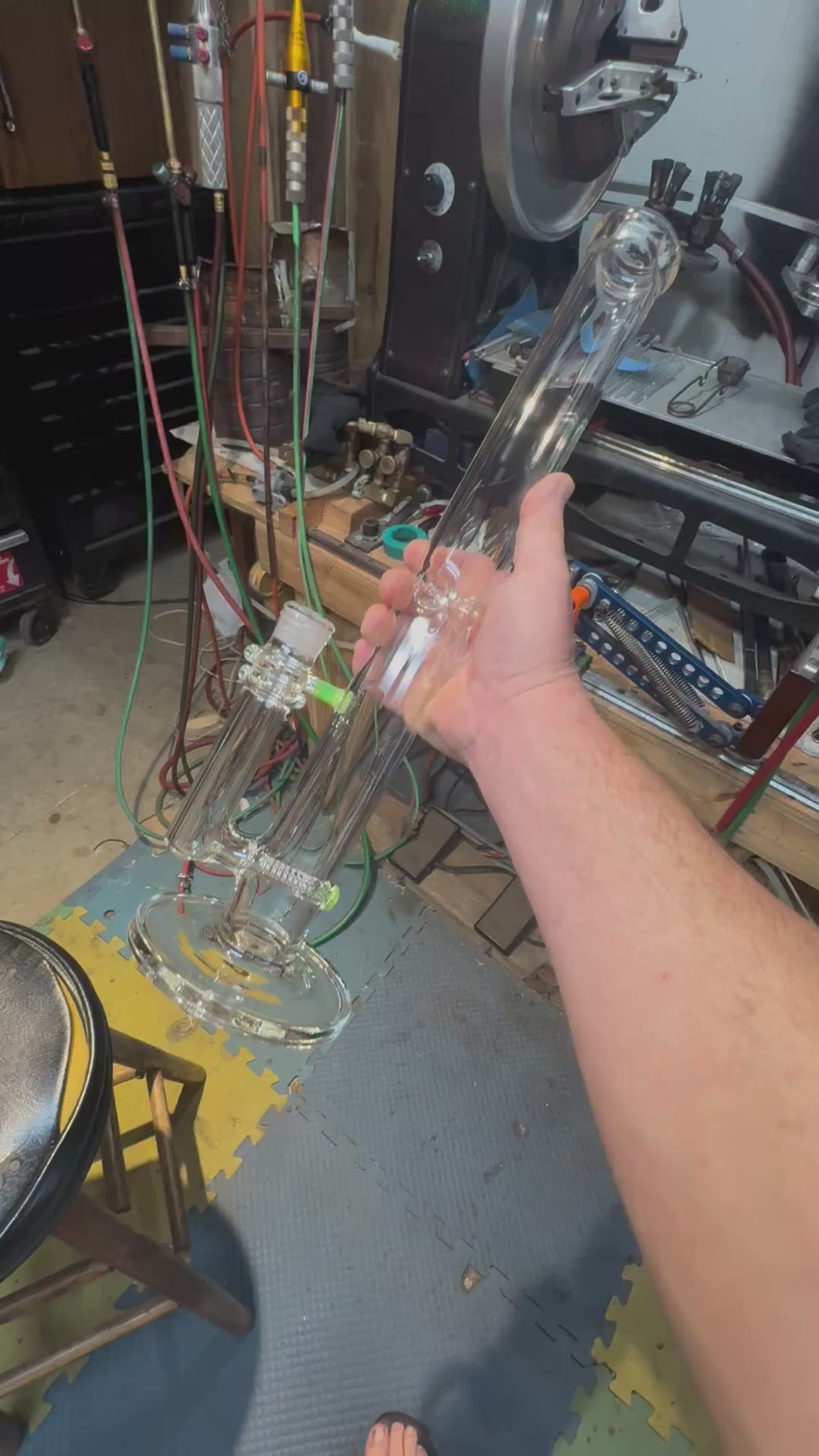 Clear 60hole stacker tube 18” tall 18mm